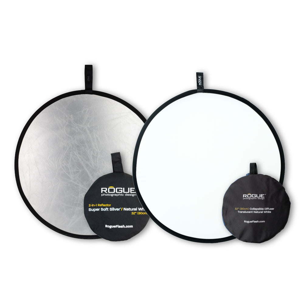 Rogue 32” 2-in-1 Super Soft Silver Reflector + 32